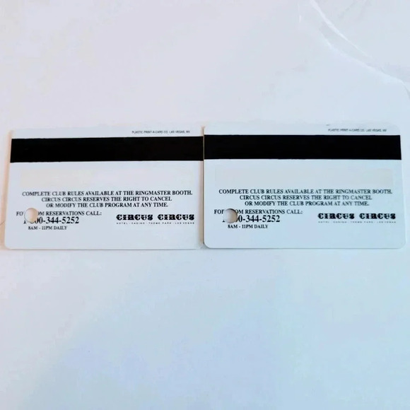 Circus Circus Ringmaster Players Club Card Lot of 2 Las Vegas NV Casino Slots - Picture 2 of 2